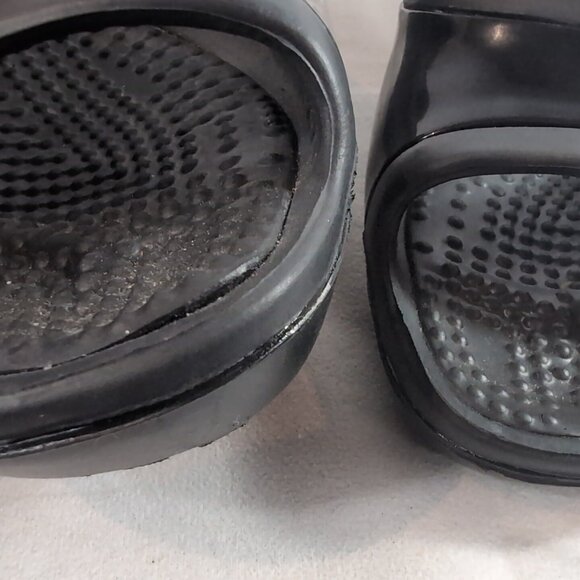 CROCS Sassari Wedge Sandals Heels Black Women's US 8 Slide Comfort Open Toe - Picture 12 of 15